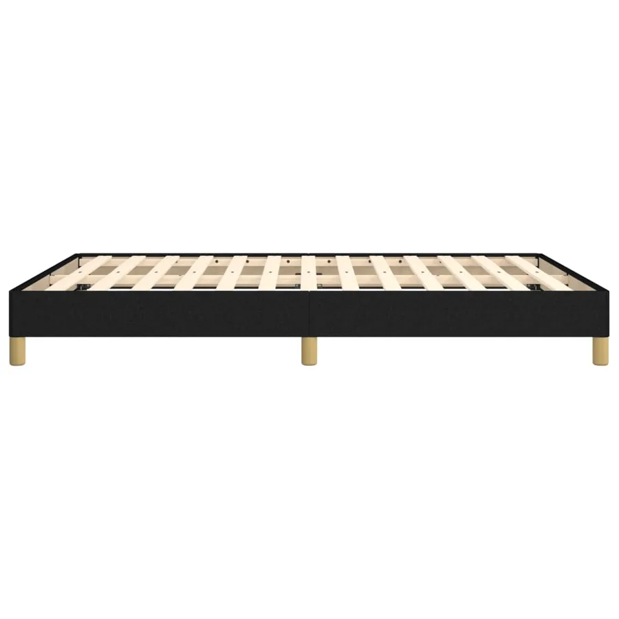 Cadre de lit sans matelas noir 160x200 cm tissu - 6