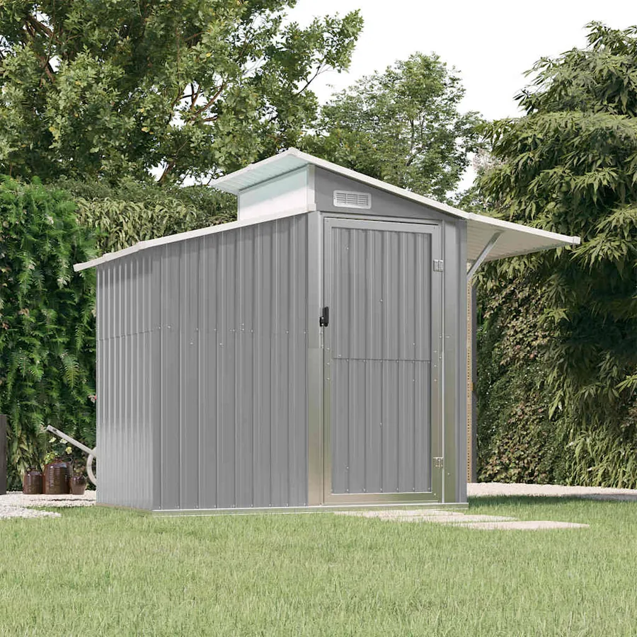Abri de jardin Gris 270x130x208,5 cm Métal galvanisé