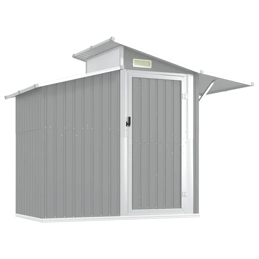 Abri de jardin Gris 270x130x208,5 cm Métal galvanisé - 3