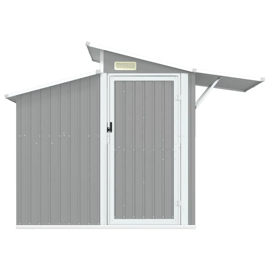 Abri de jardin Gris 270x130x208,5 cm Métal galvanisé - 4