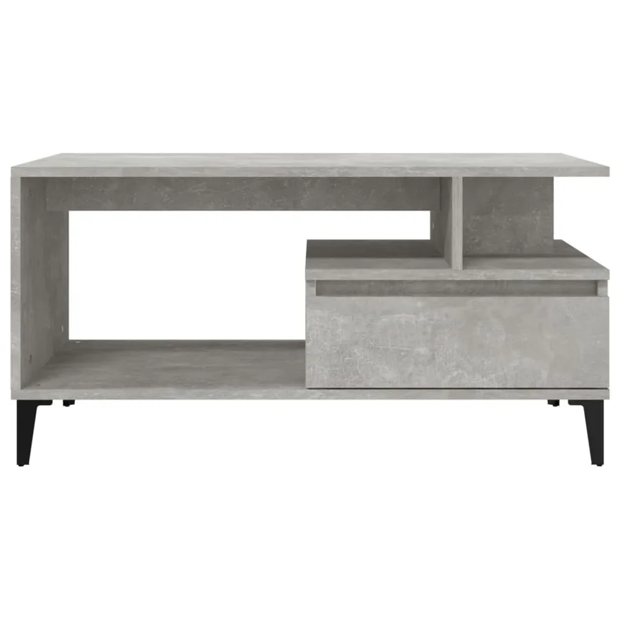 Table basse Gris béton 90x49x45 cm Bois d'ingénierie - 5