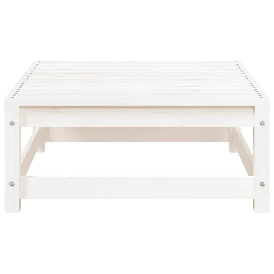 Salon de jardin 2 pcs avec coussins Blanc Bois de pin massif - 8