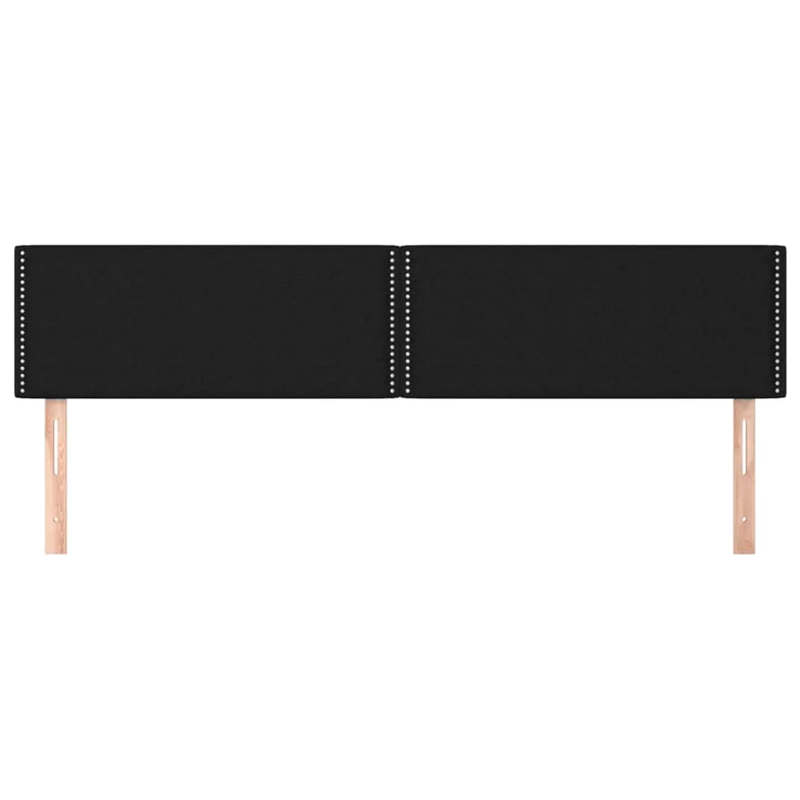 Têtes de lit Noir 200x5x78/88 cm Tissu - 3