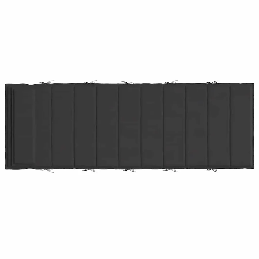 Coussin de chaise longue noir 180x60x4 cm tissu oxford - 5