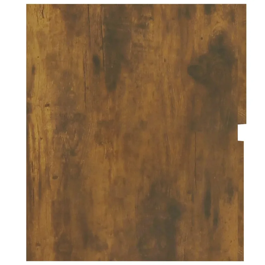 Armoire de lavabo Chêne fumé 80x38,5x45 cm Bois d'ingénierie - 8