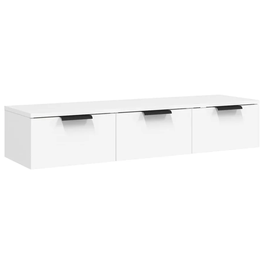 Armoire murale blanc 102x30x20 cm bois d'ingénierie - 2