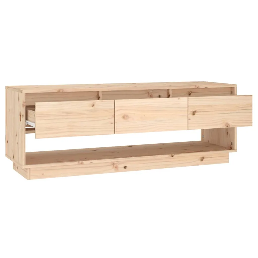Meuble TV 110,5x34x40 cm Bois de pin massif - 4