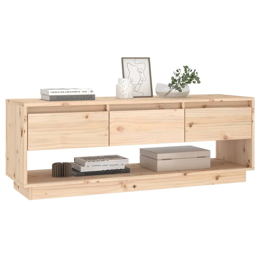 Meuble TV 110,5x34x40 cm Bois de pin massif - 6