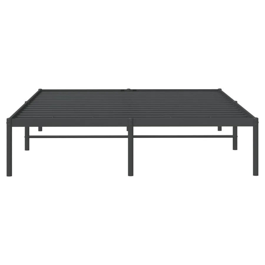 Cadre de lit métal sans matelas noir 160x200 cm - 5