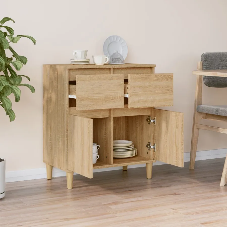 Buffet Chêne sonoma 60x35x70 cm Bois d'ingénierie - 3