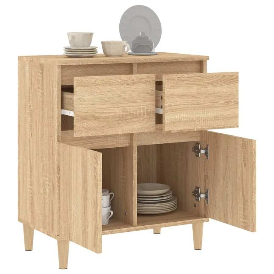 Buffet Chêne sonoma 60x35x70 cm Bois d'ingénierie - 5