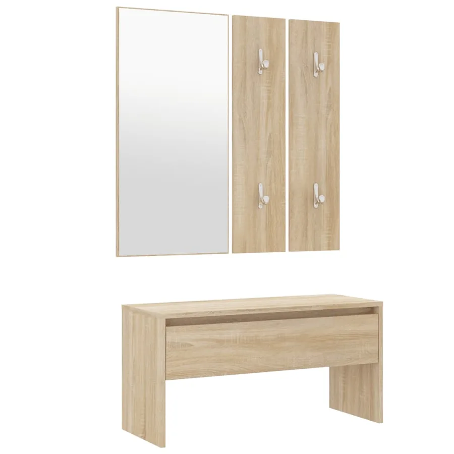 Ensemble de meubles de couloir Chêne Sonoma Bois d'ingénierie - 2
