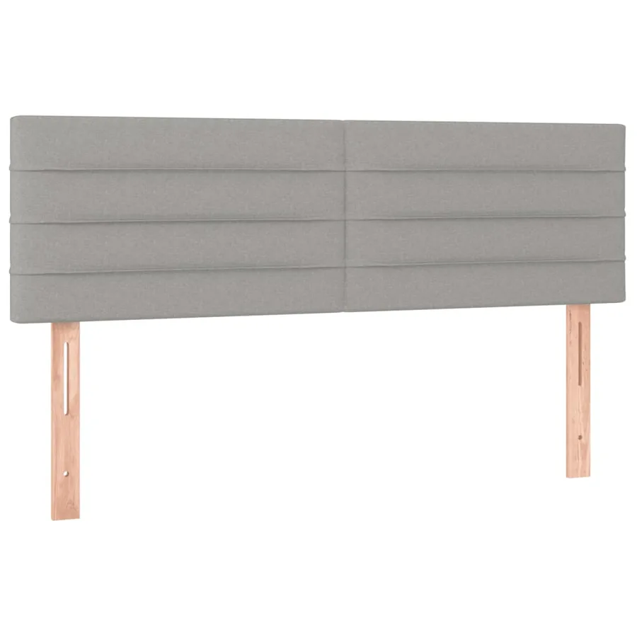 Sommier à lattes de lit avec matelas Gris clair 140x200cm Tissu - 6