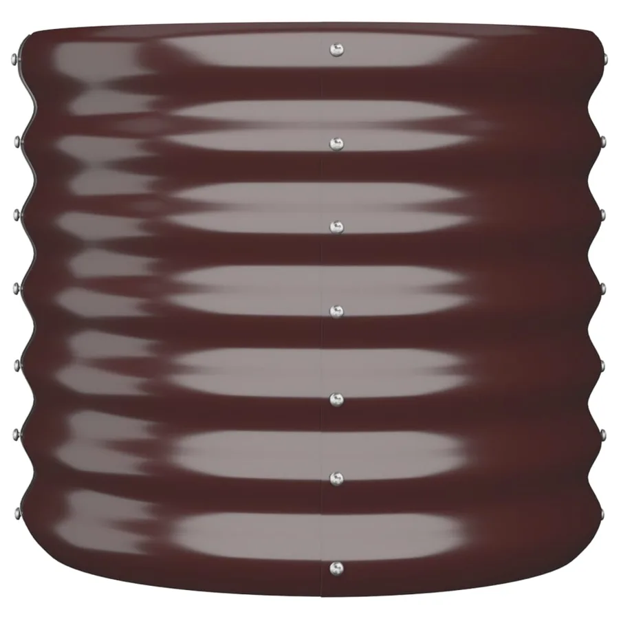 Jardinière de jardin Acier galvanisé 40x40x36 cm Marron - 3