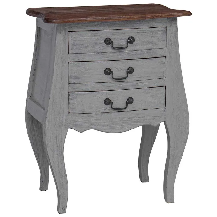 Table de chevet bois d'acajou massif 48x35x64 cm - 2