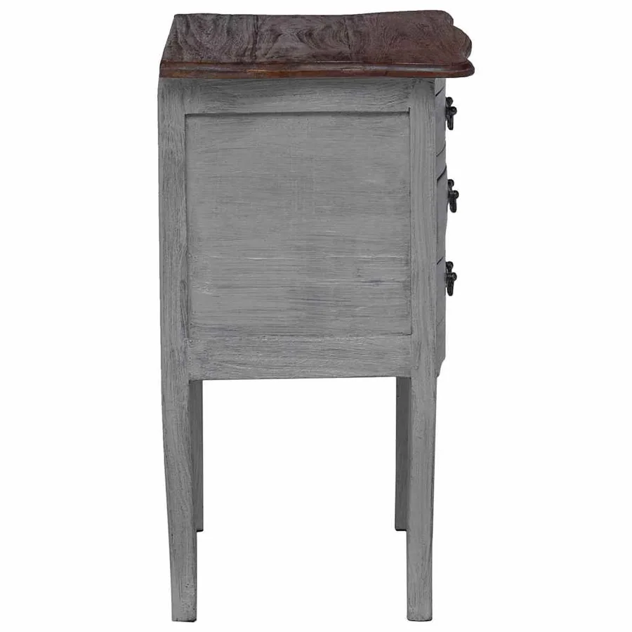 Table de chevet bois d'acajou massif 48x35x64 cm - 6
