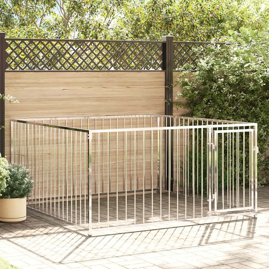 Chenil d'extérieur pour chiens 200 x 200 x 100 cm