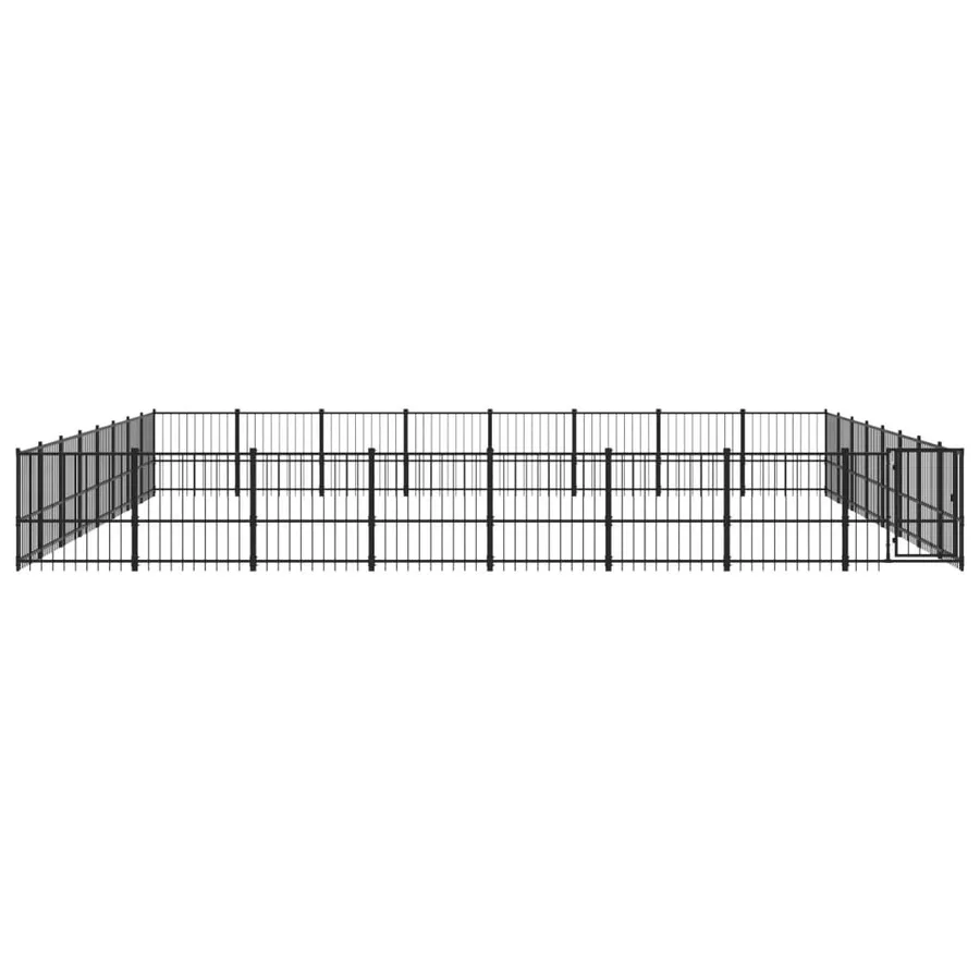 Chenil d'extérieur pour chiens Acier 60,22 m² - 3