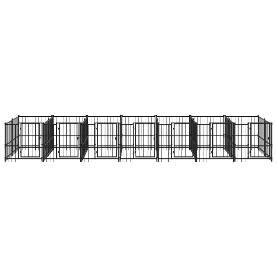 Chenil d'extérieur pour chiens Acier 13,14 m² - 3
