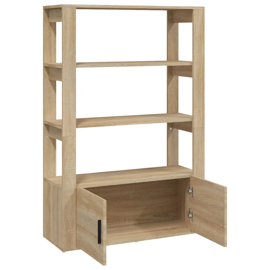 Buffet Chêne sonoma 80x30x119,5 cm Bois d'ingénierie - 7