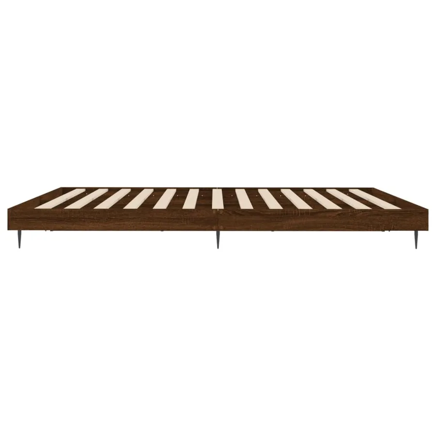 Cadre de lit sans matelas chêne marron 200x200 cm - 7