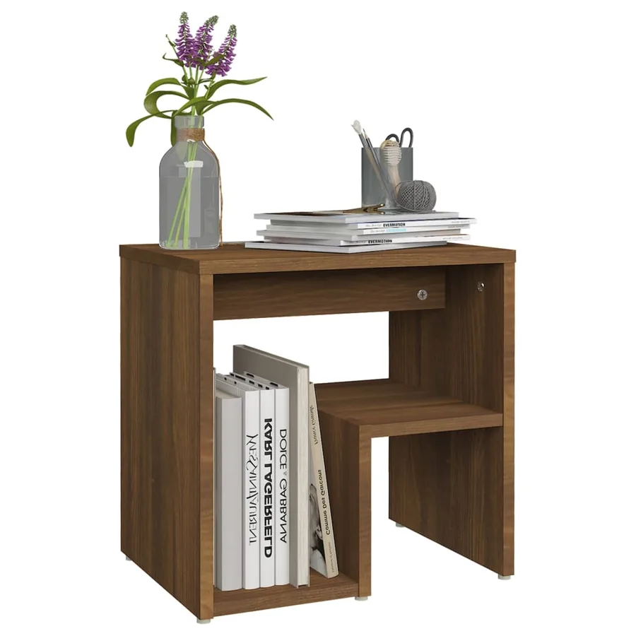 Table de chevet Chêne marron 40x30x40 cm Bois d'ingénierie - 6