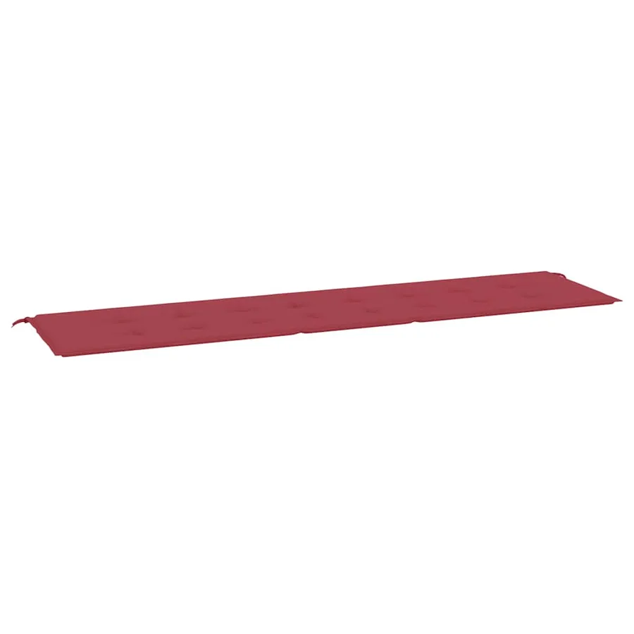 Coussin de banc de jardin rouge bordeaux 200x50x3 cm - 2