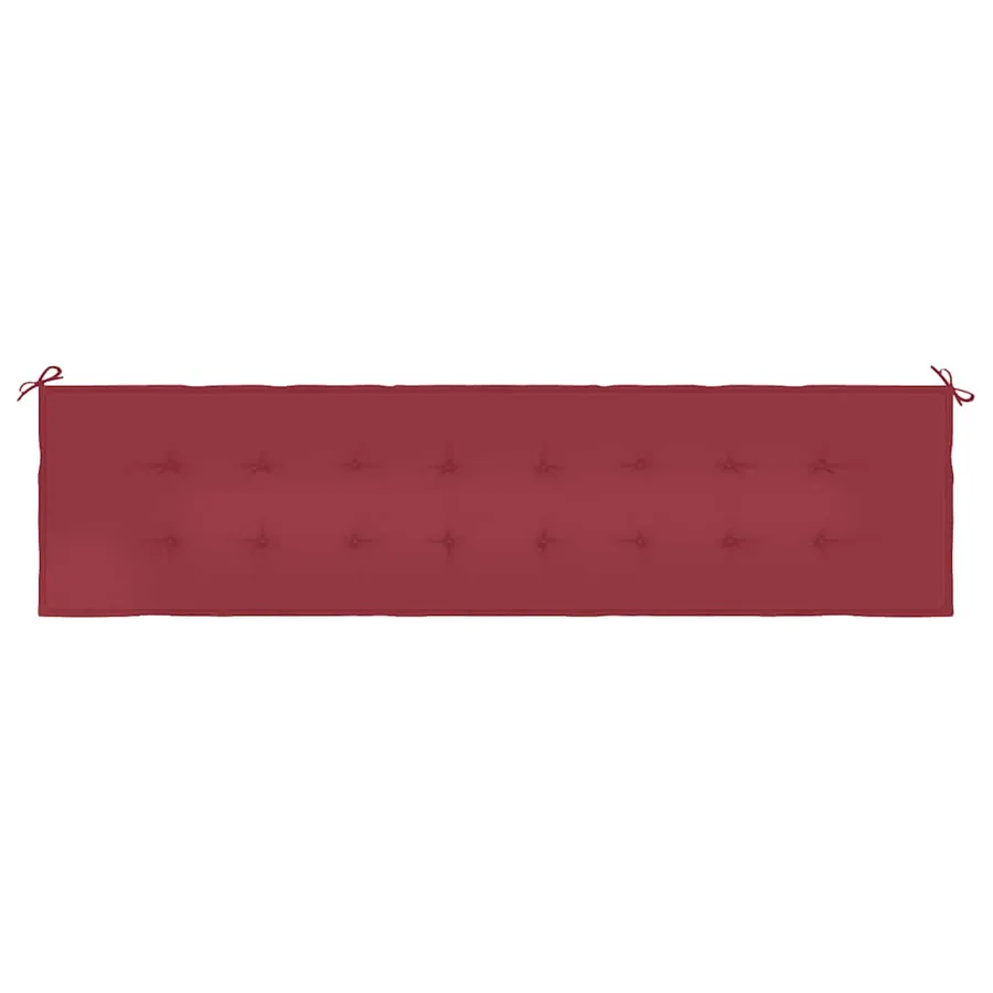 Coussin de banc de jardin rouge bordeaux 200x50x3 cm - 4