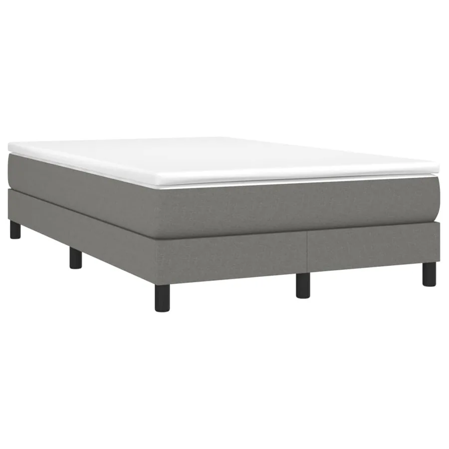 Sommier à lattes de lit avec matelas Gris foncé 120x200cm Tissu - 3