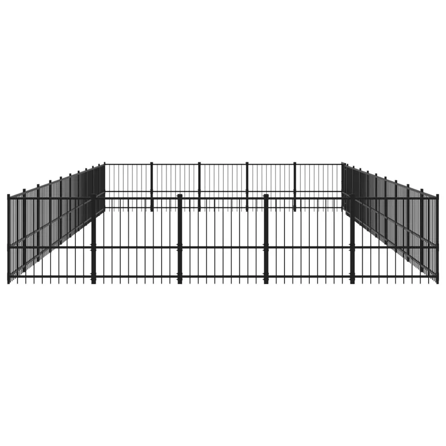 Chenil d'extérieur pour chiens Acier 47,05 m² - 4