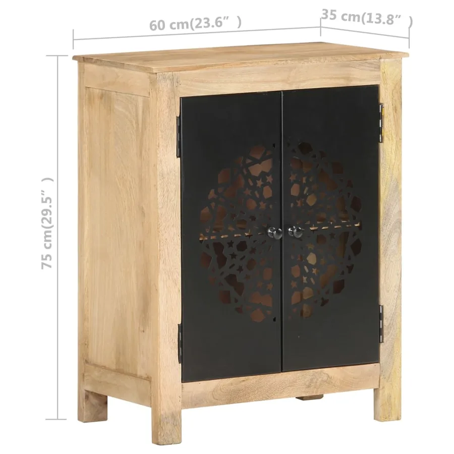 Buffet 60x35x75 cm Bois de manguier massif - 7
