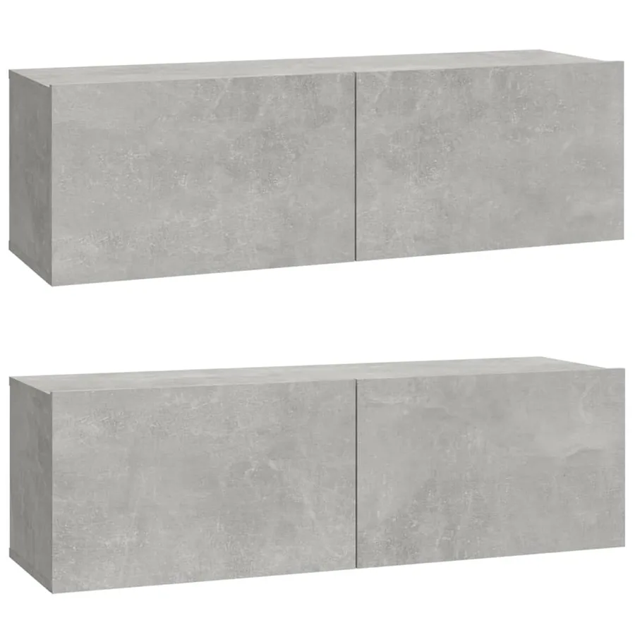 Ensemble de meubles TV 6 pcs Gris béton Bois d'ingénierie - 4