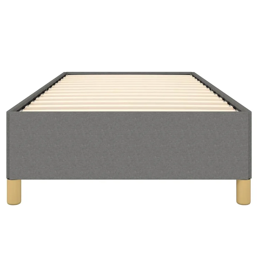 Cadre de lit sans matelas gris foncé 90x200 cm tissu - 5