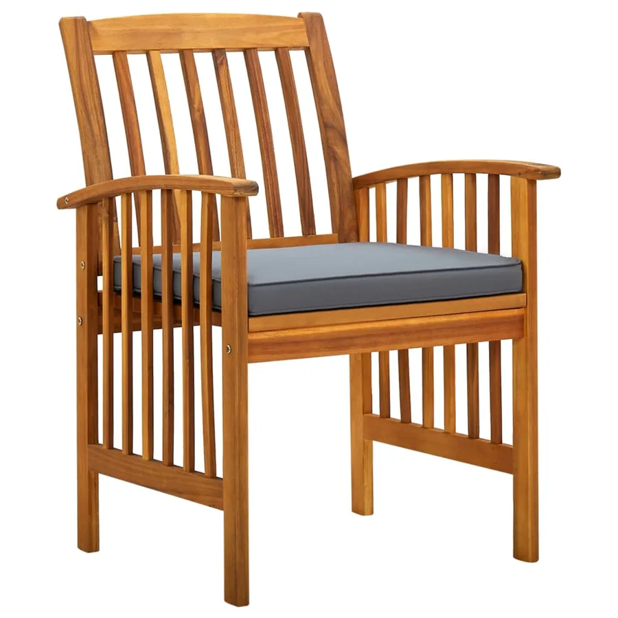 Ensemble à manger de jardin 9 pcs avec coussins Acacia solide - 5