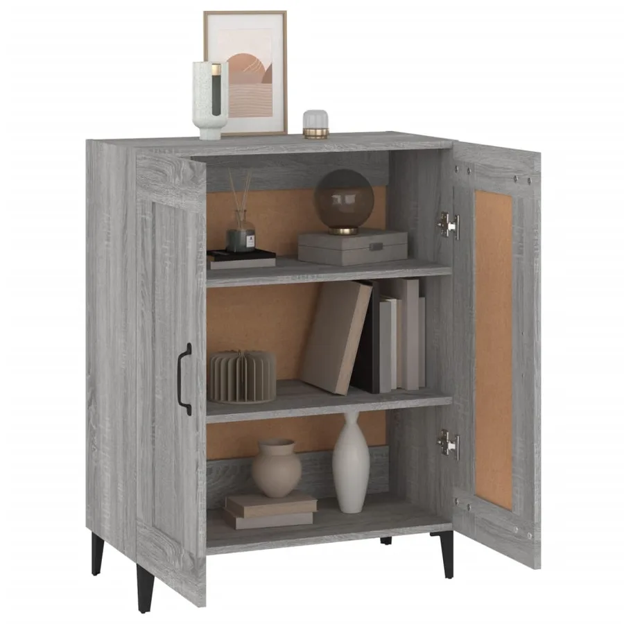 Buffet sonoma gris 69,5x34x90 cm bois d'ingénierie - 4