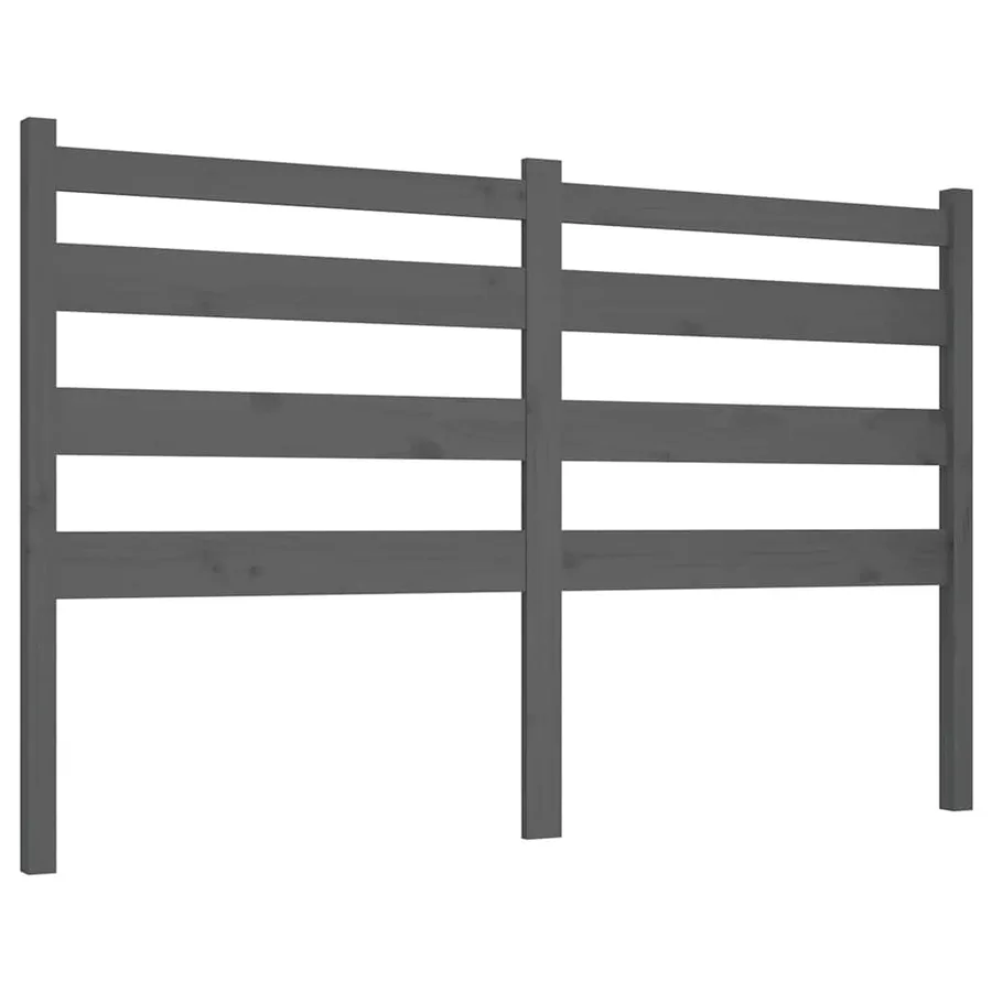 Tête de lit Gris 186x4x100 cm Bois massif de pin - 2
