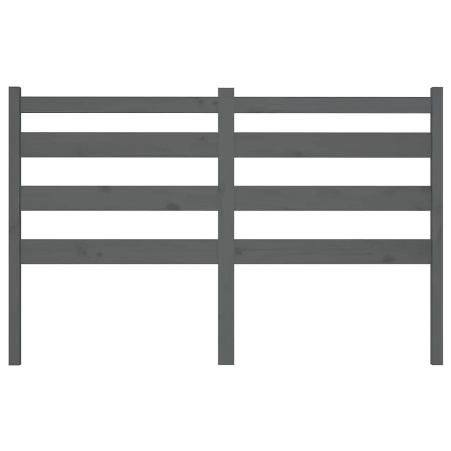Tête de lit Gris 186x4x100 cm Bois massif de pin - 4