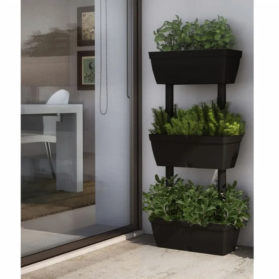 Jardinières 3 pcs 100 cm Anthracite