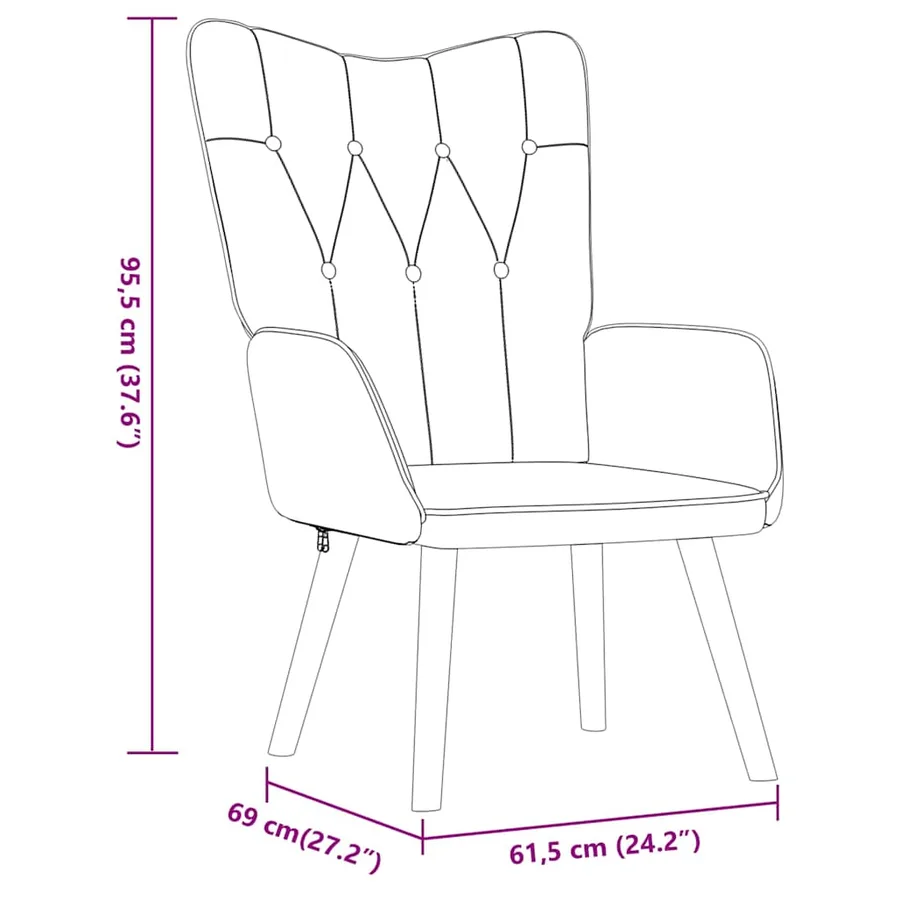 Chaise de relaxation avec tabouret Gris clair Tissu - 11