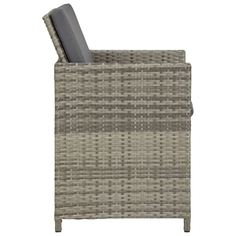 Ensemble à manger d'extérieur 9pcs et coussins Résine tressée - 11