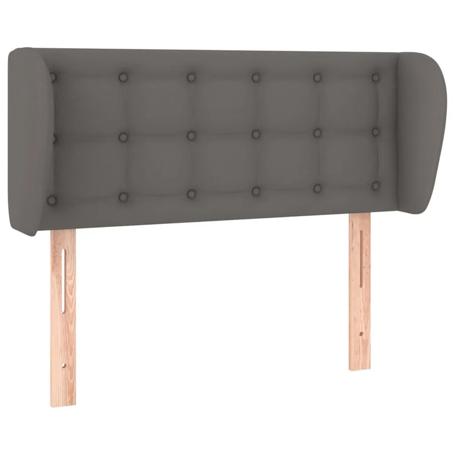 Tête de lit avec oreilles Gris 83x23x78/88 cm Similicuir - 2