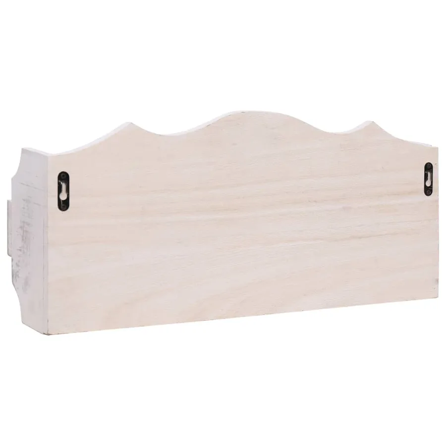 Porte-manteau mural Blanc 50x10x23 cm Bois - 4