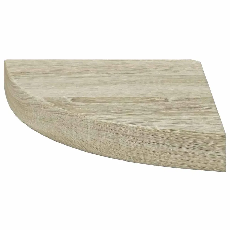 Étagère d'angle flottante chêne 25x25x3,8 cm MDF - 5