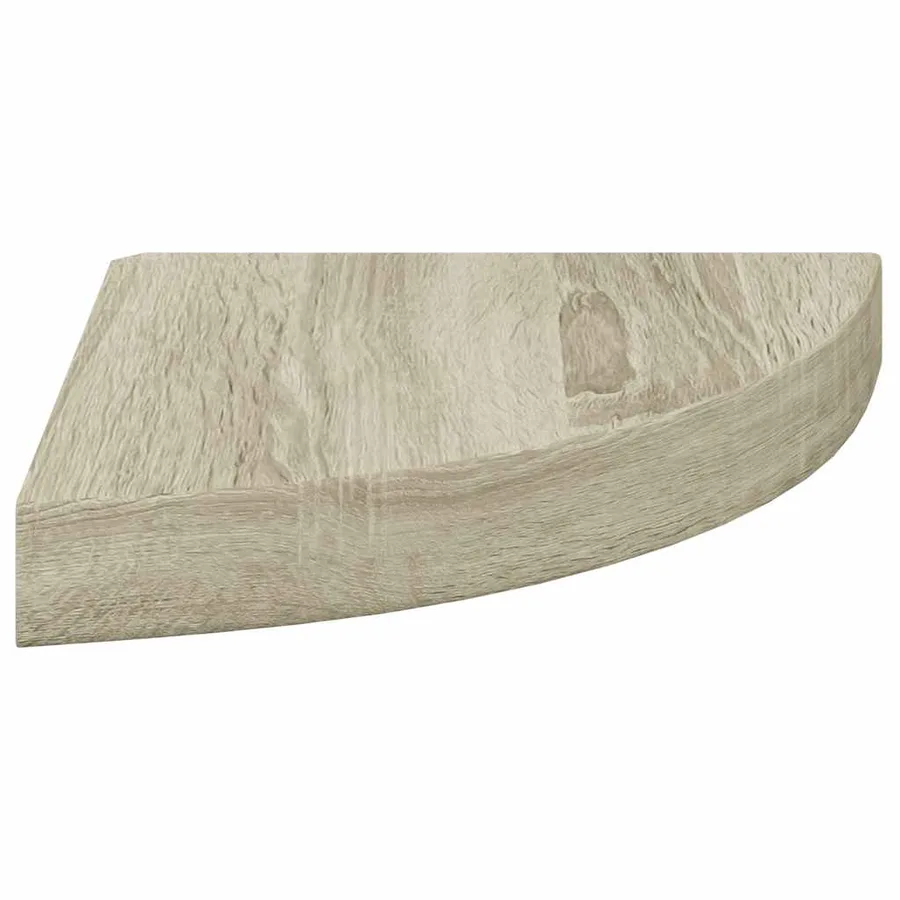Étagère d'angle flottante chêne 25x25x3,8 cm MDF - 6
