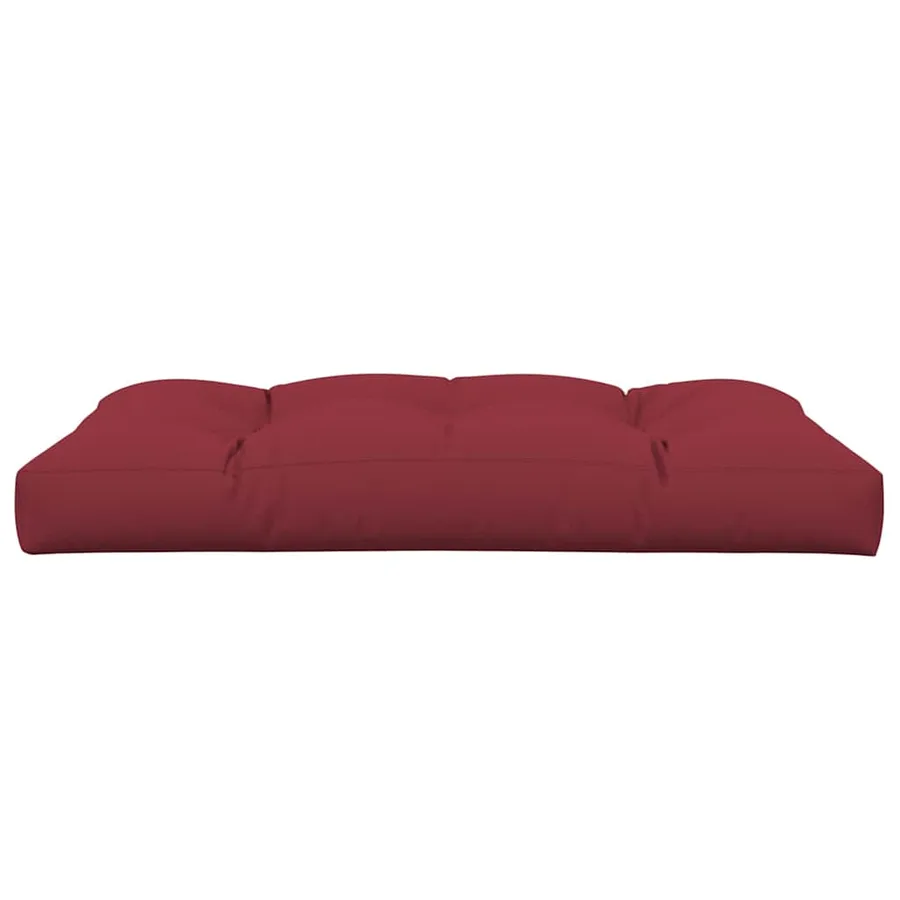 Coussin de palette rouge bordeaux 120x80x12 cm tissu - 5