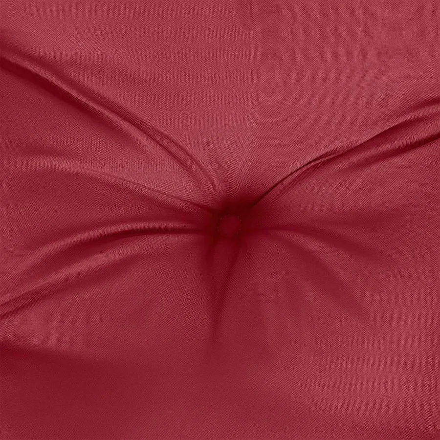 Coussin de palette rouge bordeaux 120x80x12 cm tissu - 7