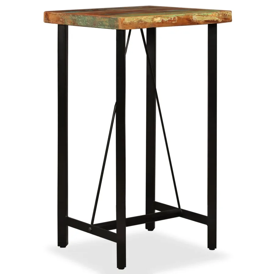 Ensemble de bar 3 pcs Bois de récupération massif - 2