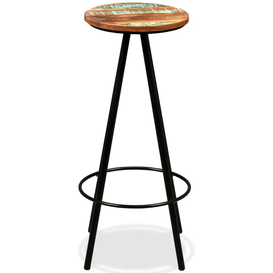 Ensemble de bar 3 pcs Bois de récupération massif - 8