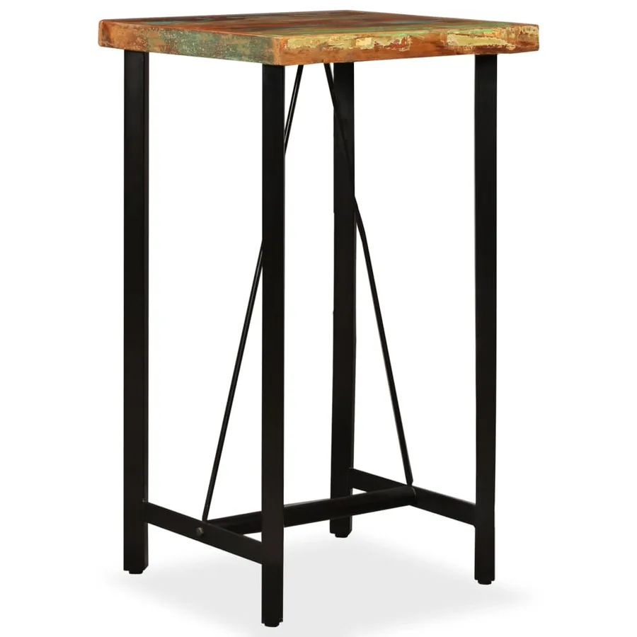Table de bar Bois de récupération massif 60x60x107 cm - 10
