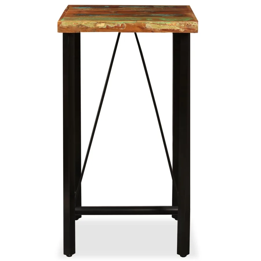 Table de bar Bois de récupération massif 60x60x107 cm - 2